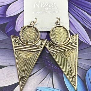 Nena Geometric Gold Earrings